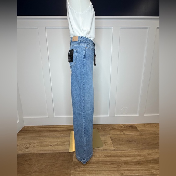 NWT -  PAIGE Harper Light Blue High-Rise Wide Leg Jeans - Picture 10 of 14